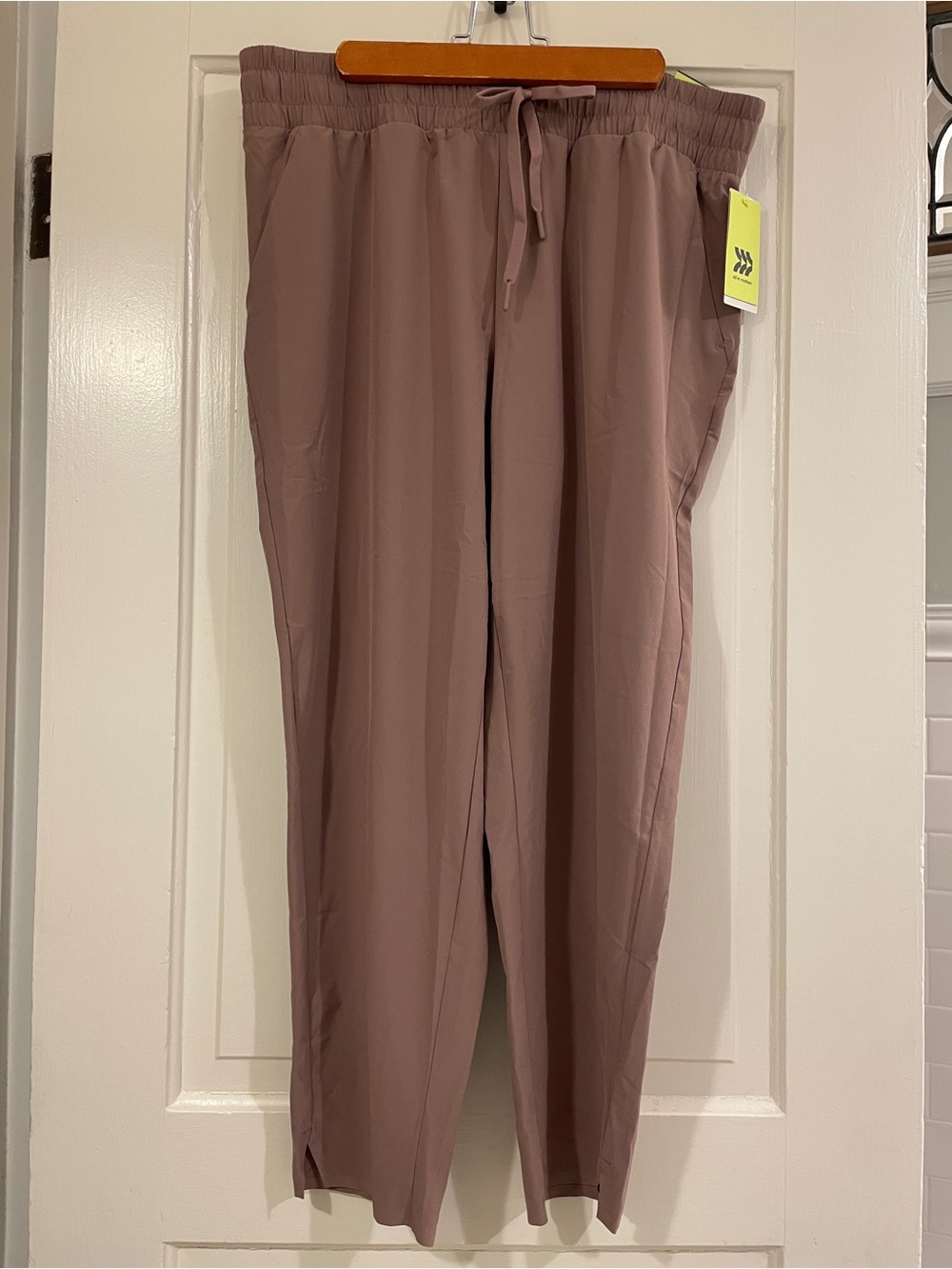 all in motion Mauve Elastic-Waist Track Joggers